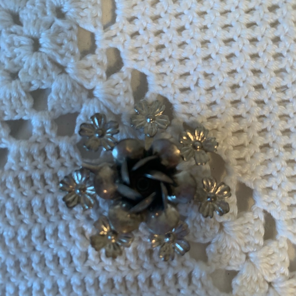 Sterling Silver flower pin
